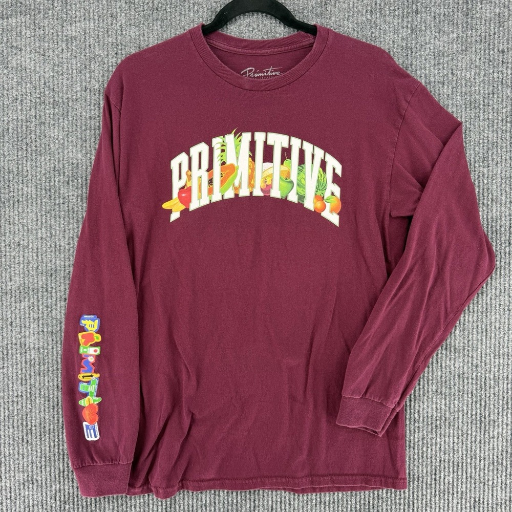 Primitive Skateboarding long sleeve t-shirt sleeve hit streetwear Medium Y2K